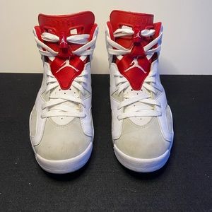 Size 9.5 - Nike Jordan 6 Retro Alternate Hare OG VI White Red 384664 113 White